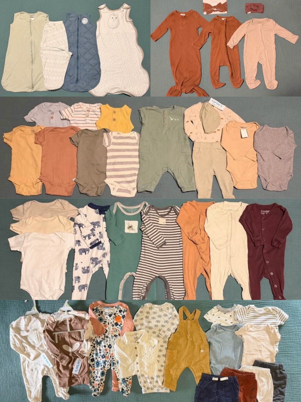 50-Piece Gender-Neutral Baby Clothes & Sleep Sack Bundle, NB to 3 Months